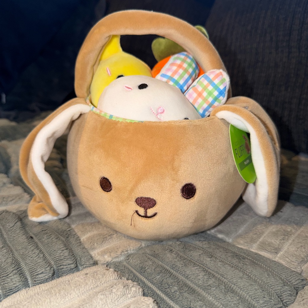 Cute Bunny Plush Basket With Toys